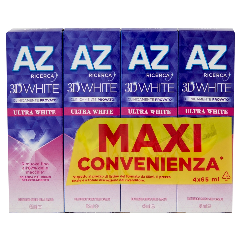 AZ Dentifricio 3D White Ultra White 4x65 ml